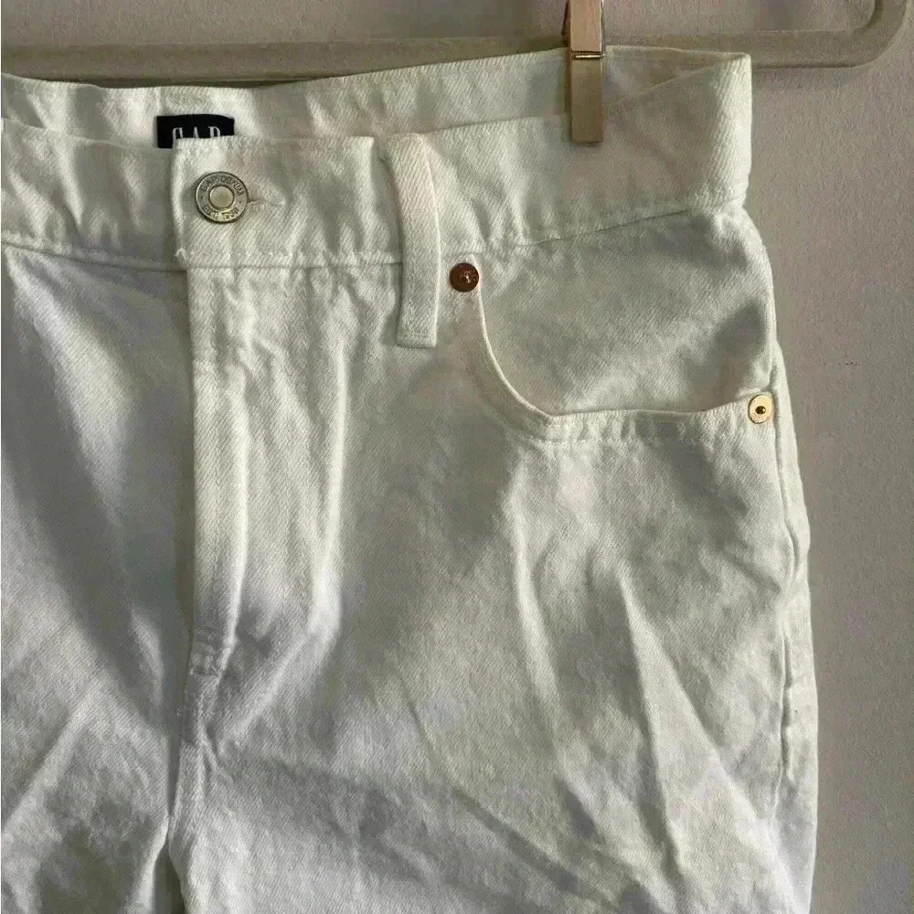 GAP White Denim Mom Shorts - Picture 2 of 5